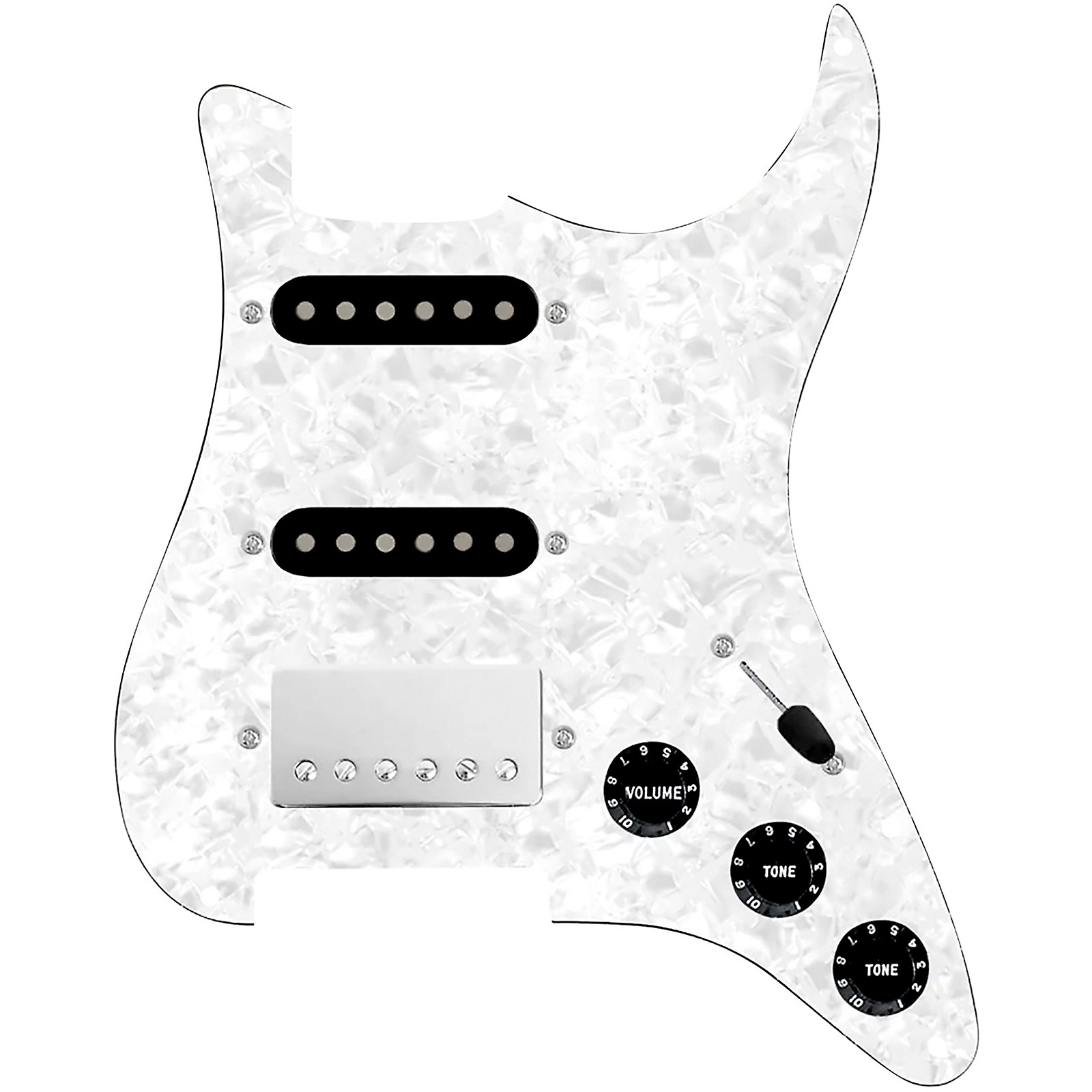 920d Custom HSS Loaded Pickguard For Strat With A Nickel