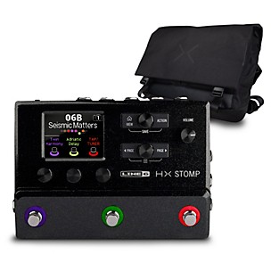 Line 6 HX Stomp Multi-Effects Pedal Black With HX Messenger Bag