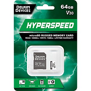 Delkin HYPERSPEED MicroSDHC Memory Card 64GB