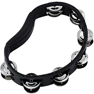 MEINL Handheld Guiro Tambourine with Double Row Steel Jingles