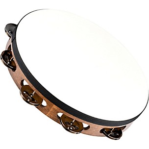 MEINL Headed Wood Tambourine with Single Row Steel Jingles