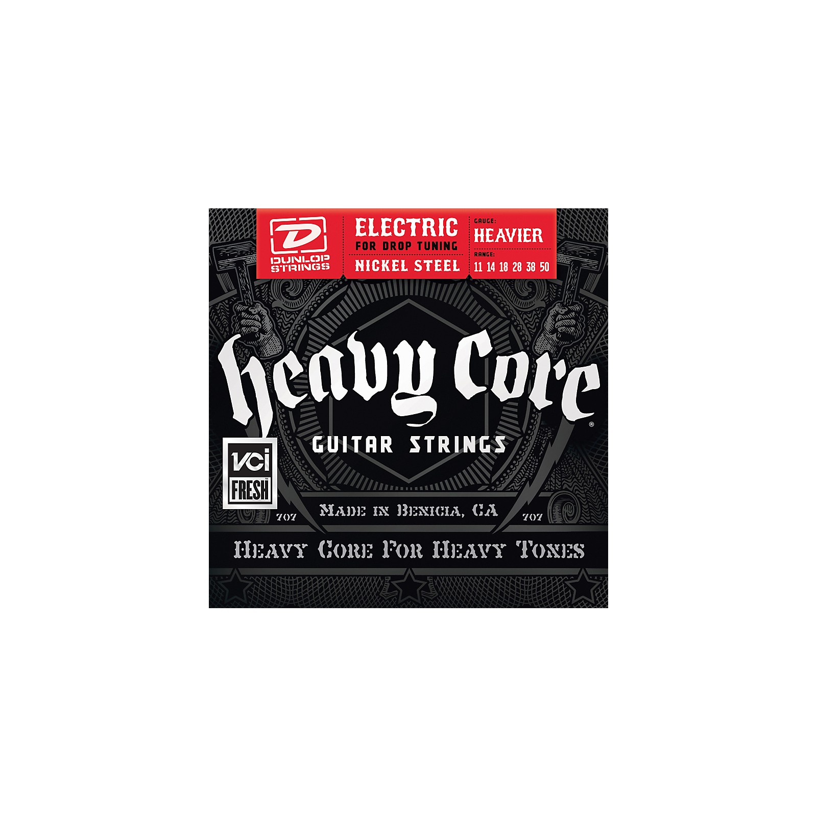 Dunlop Heavy Core Electric Guitar Strings Heavier Gauge Music