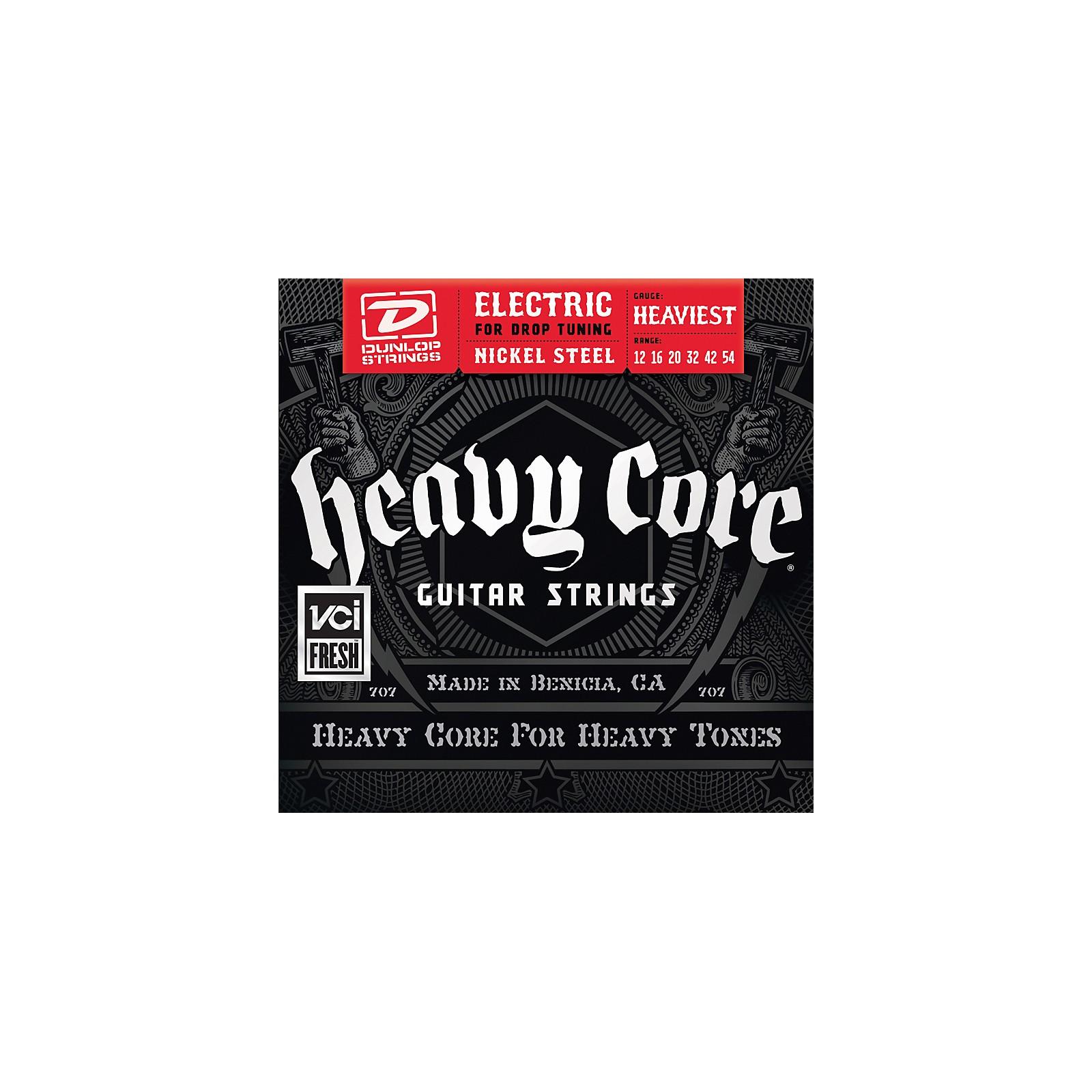 Dunlop Heavy Core Electric Guitar Strings Heaviest Gauge Music