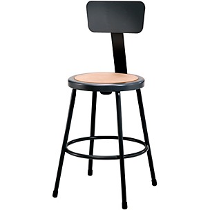 National Public Seating Heavy Duty Steel Stool With Backrest