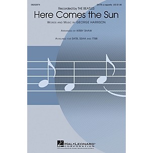 Hal Leonard Here Comes the Sun TTBB A Cappella by The Beatles Arranged by Kirby Shaw