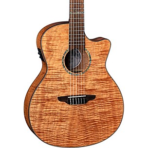 Luna High Tide Exotic Mahogany Nylon-String Acoustic-Electric Grand Concert Cutaway Guitar