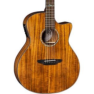 Luna High Tide Exotic Wood Cutaway Grand Concert Acoustic-Electric Guitar