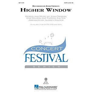 Hal Leonard Higher Window ShowTrax CD by Josh Groban Arranged by Audrey Snyder