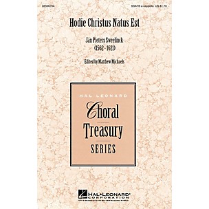 Hal Leonard Hodie Christus natus est SSATB A Cappella composed by Jan Pieter Sweelinck