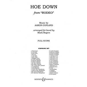 Boosey and Hawkes Hoe Down (Full Score) Concert Band Composed by Aaron Copland Arranged by Quincy C. Hilliard