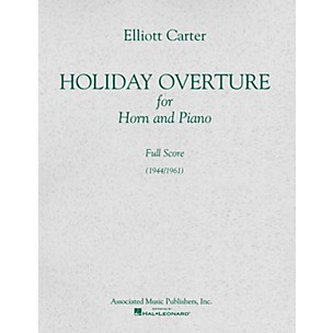 Associated Holiday Overture (1944/1961) (Full Score) Study Score Series Composed by Elliott Carter