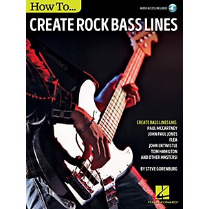 Hal Leonard How to Create Rock Bass Lines Bass Instruction Series Softcover Audio Online Written by Steve Gorenberg