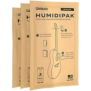 D'Addario Humidipak Restore Replacement Packet 3-Pack