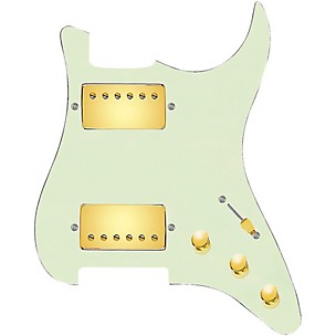 920D Custom Hushed And Humble HH Loaded Pickguard for Strat With Gold Smoothie Humbuckers and S3W-HH Wiring Harness