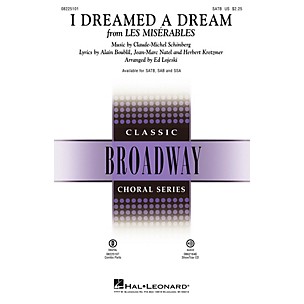 Hal Leonard I Dreamed a Dream (from Les Misérables) ShowTrax CD Arranged by Ed Lojeski