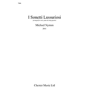 Hal Leonard I Sonnetti Lussuriori Music Sales America Series Softcover Composed by Michael Nyman