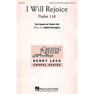 Hal Leonard I Will Rejoice CHORAL composed by Judith Herrington