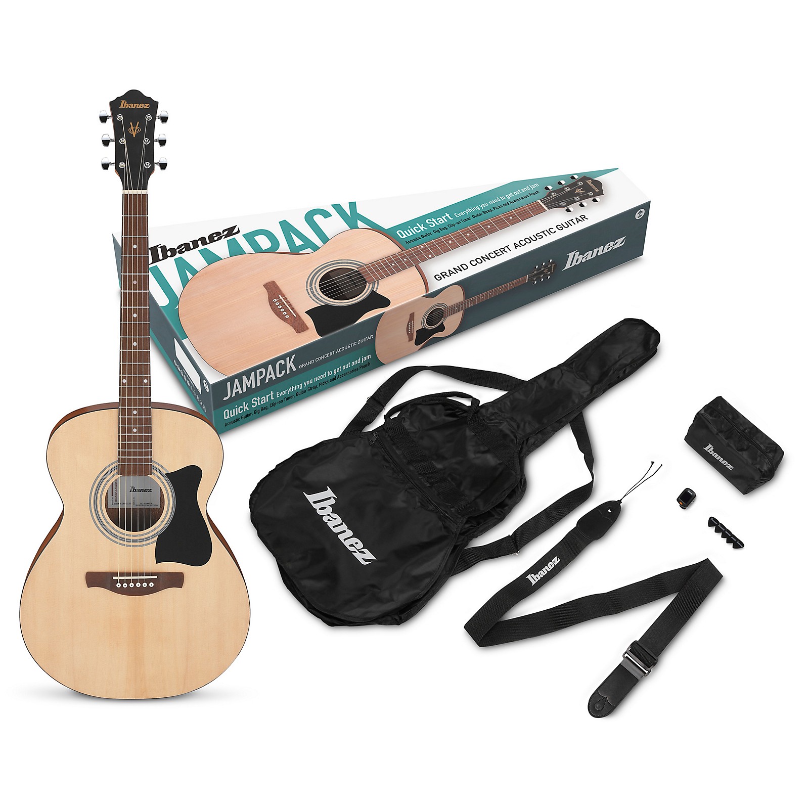 Ibanez IJVC50 JamPack Grand Concert Acoustic Guitar Pack | Music