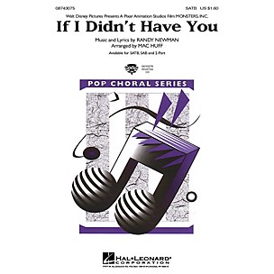 Hal Leonard If I Didn't Have You (from Monsters, Inc.) (2-Part and Piano) 2-Part Arranged by Mac Huff