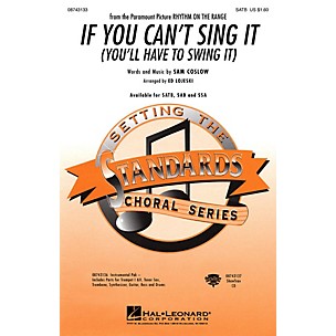 Hal Leonard If You Can't Sing It (You'll Have to Swing It) Combo Parts Arranged by Ed Lojeski