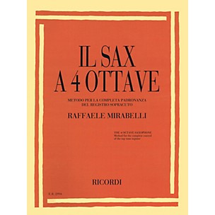 Ricordi Il Sax a 4 Ottave (The 4 Octave Sax) Woodwind Solo Series Book