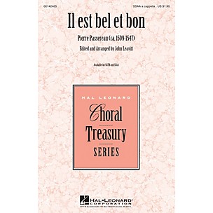 Hal Leonard Il est Bel et Bon SSAA A Cappella arranged by John Leavitt