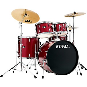 TAMA Imperialstar 5-Piece Complete Drum Set With 22" Bass Drum and MEINL HCS Cymbals