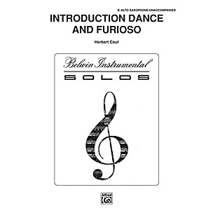 Alfred Introduction, Dance and Furioso for Alto Sax By Couf Book