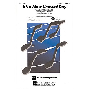 Hal Leonard It's a Most Unusual Day SATB Divisi arranged by Steve Zegree