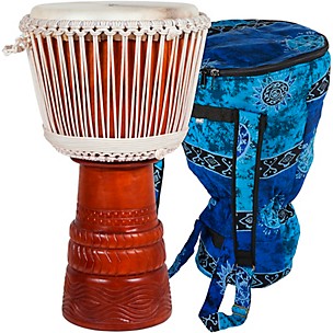 X8 Drums Ivory Elite Professional Djembe Drum with Bag & Lessons
