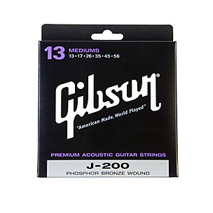 Gibson J-200 Deluxe Phosphor Bronze Acoustic Guitar Strings - Medium