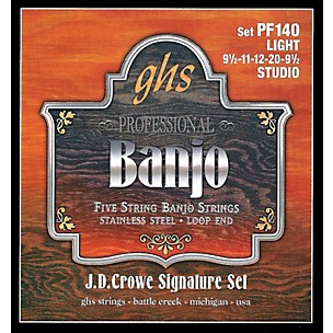 GHS J. D. Crowe Studio Signature 5-String Banjo Strings Light