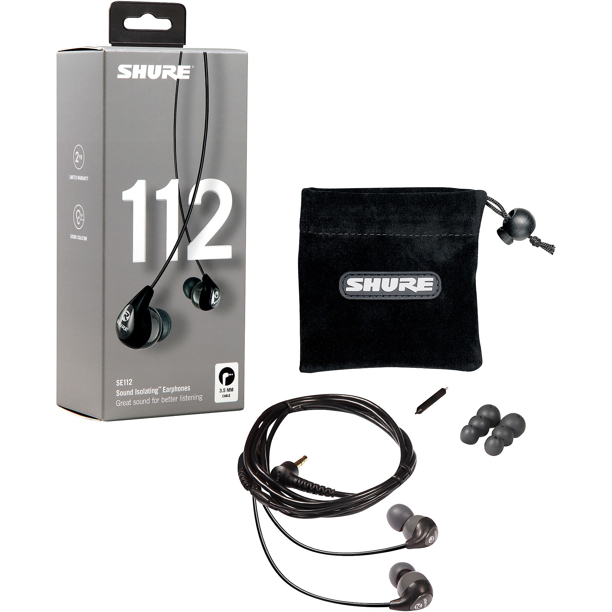 SHURE ワイヤレスイヤホン SE112 BT1シリーズ　未開封 Shure SE112 Earphones | Music & Arts