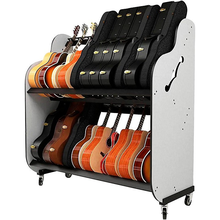 A&S Crafted Products The Session-Pro Double-Stack Mobile Guitar Rack