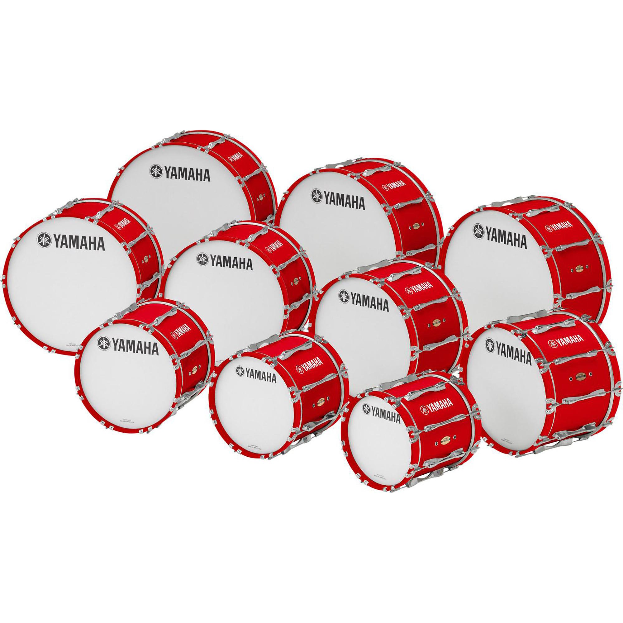 Yamaha 32 x 14 8300 Series Field-Corps Marching Bass Drum White Forest