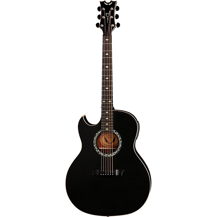 Dean Exhibition Thin Body Acoustic-Electric, Mahogany, Black Satin,EX –  Wire Meets Wood Guitars