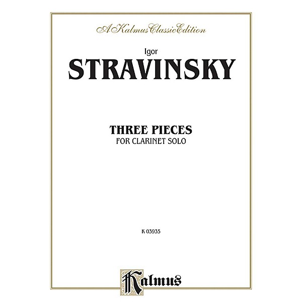 Alfred Three Pieces for By Igor Stravinsky Book Music & Arts