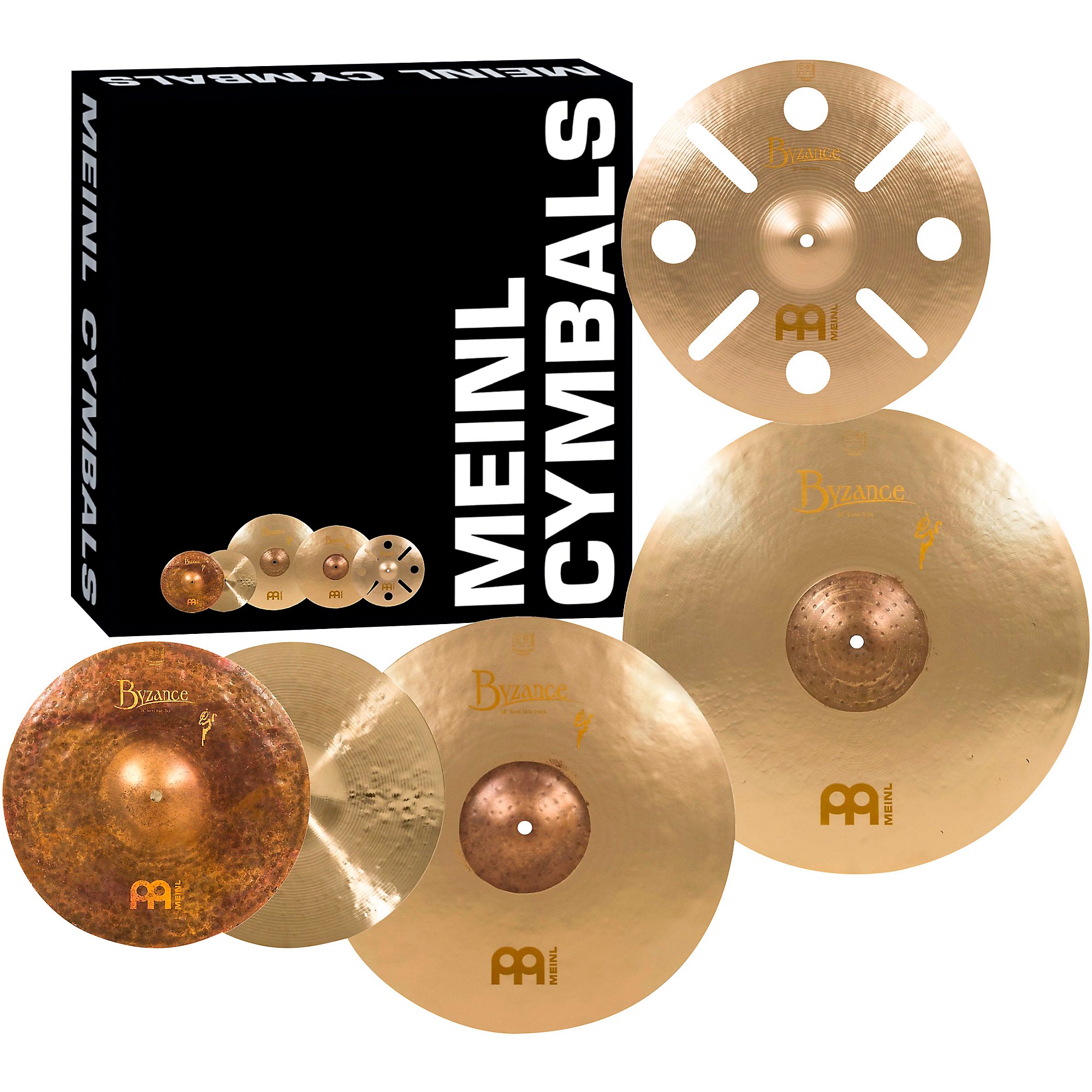 MEINL Byzance Vintage Series Benny Greb Sand Cymbal Set with Free 