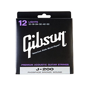 Gibson J200L Deluxe Phosphor Bronze Light Acoustic Guitar Strings