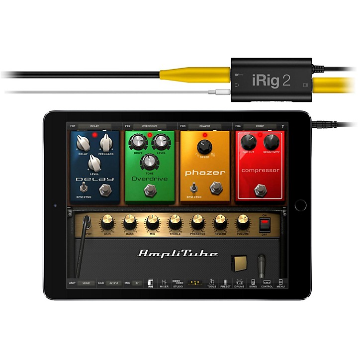 IK Multimedia iRig 2 Guitar Interface for iOS and Mac 888680071066