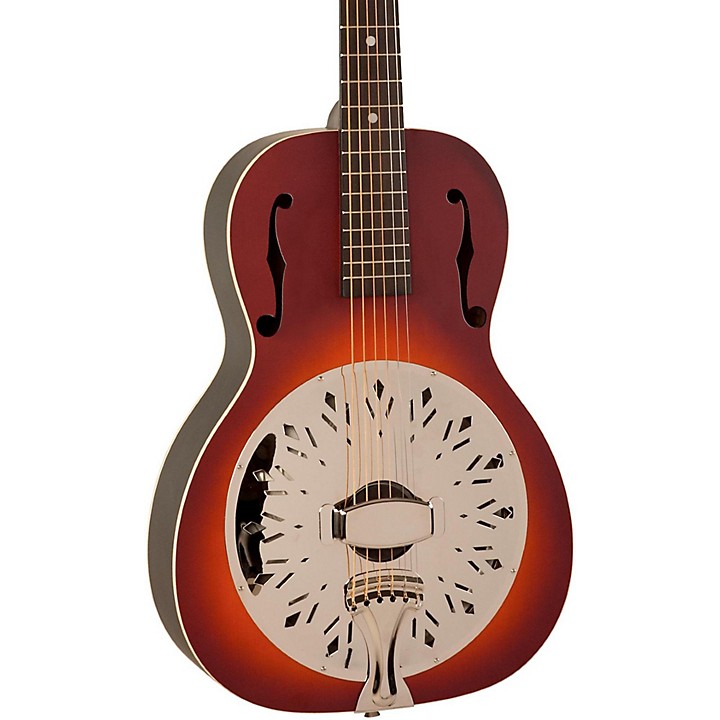 Playing a on sale resonator guitar