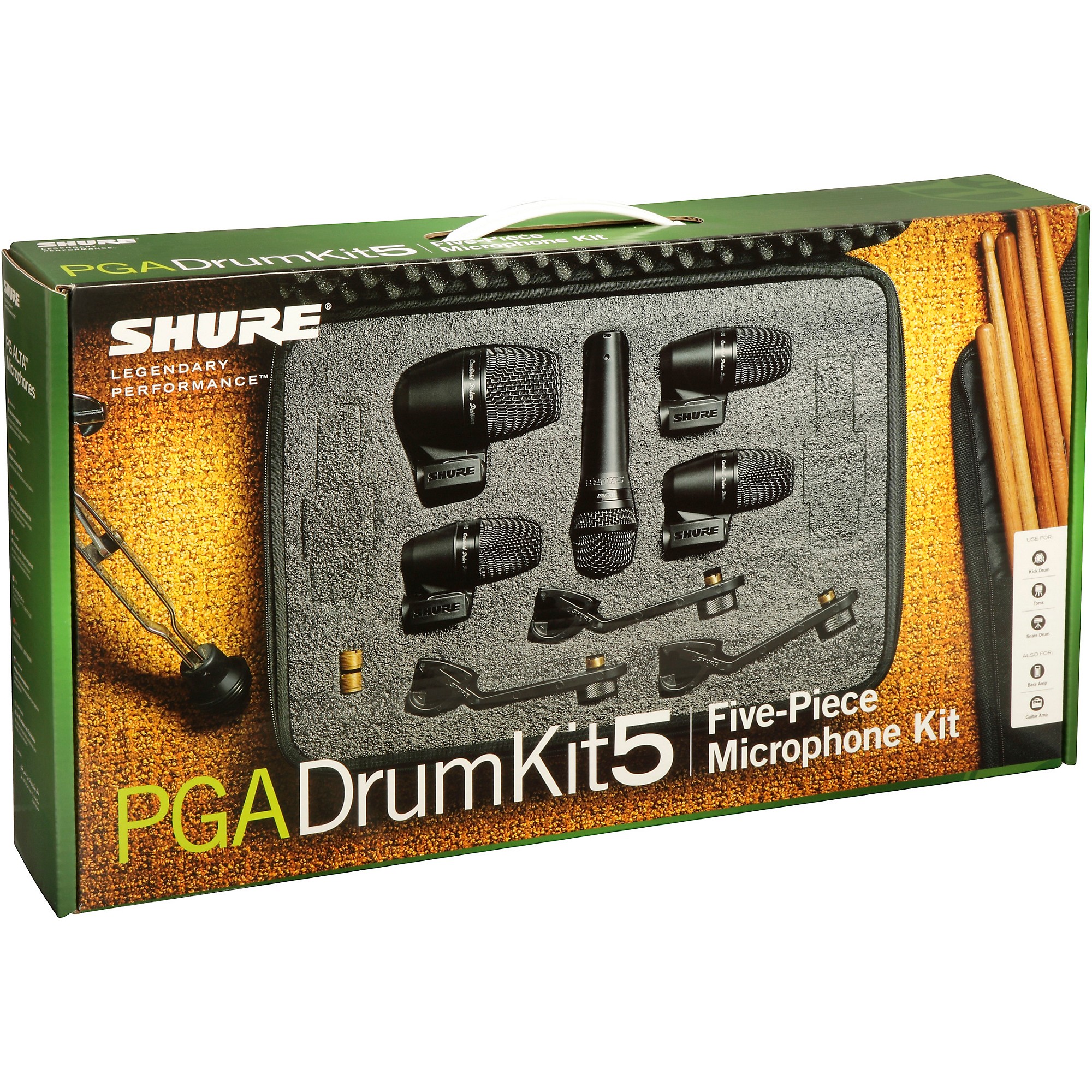 Shure PGADRUMKIT5 5-Piece Drum Microphone Kit | Music & Arts