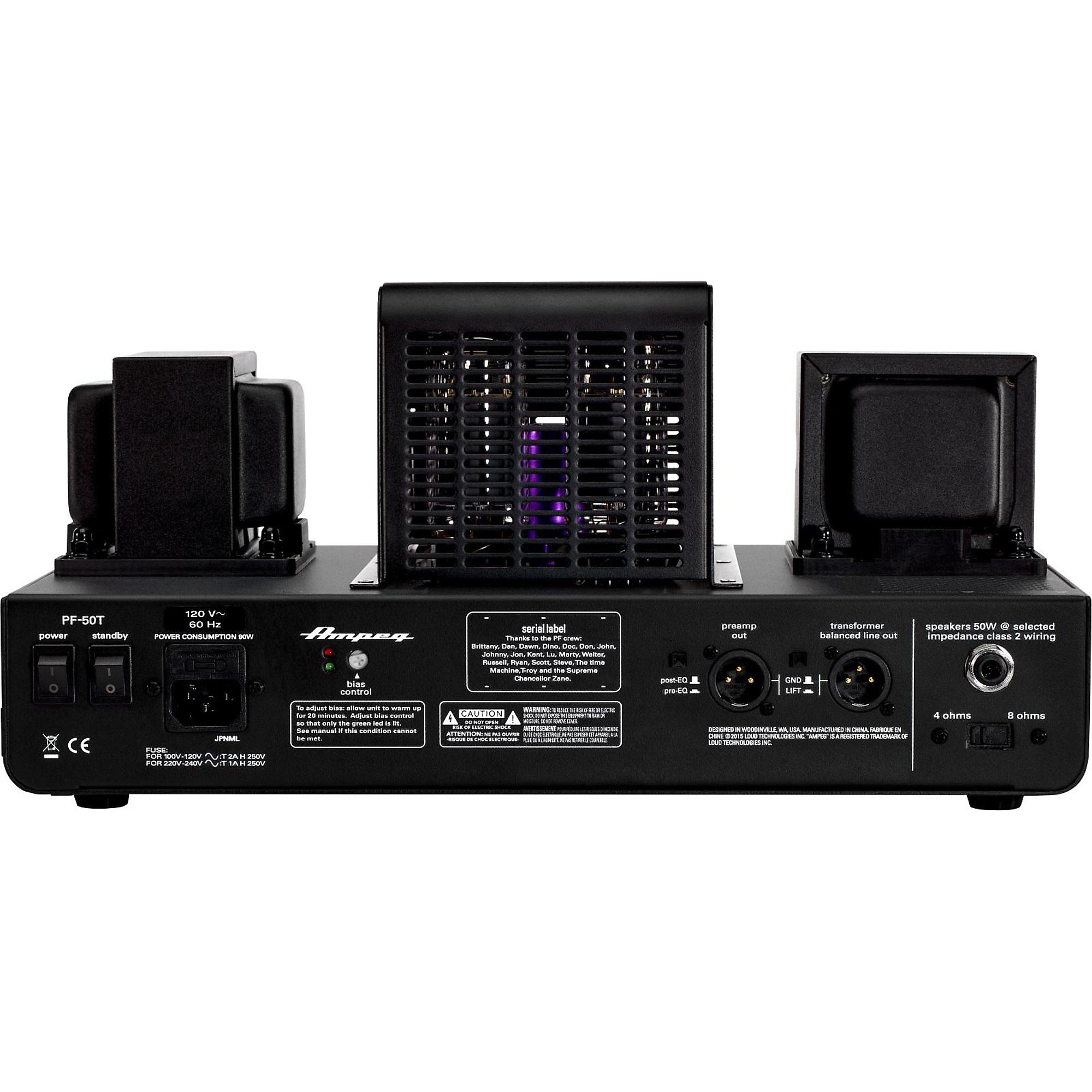 Ampeg PF-50T Portaflex 50W Tube Bass Amp Head | Music & Arts