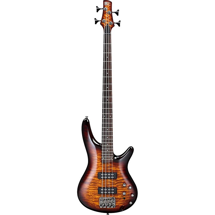 Ibanez sr400eqm quilted maple electric bass violet ocean 2024 sunset burst