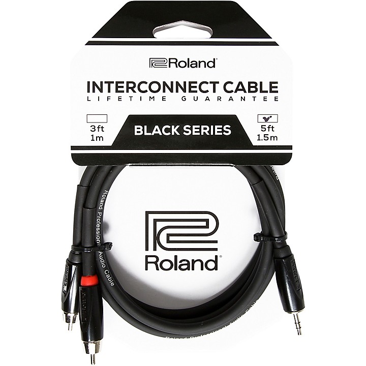 Interconnect　Series　RCA　TRS-Dual　Music　ft.　Roland　Arts　Cable　Black　3.5mm　Black