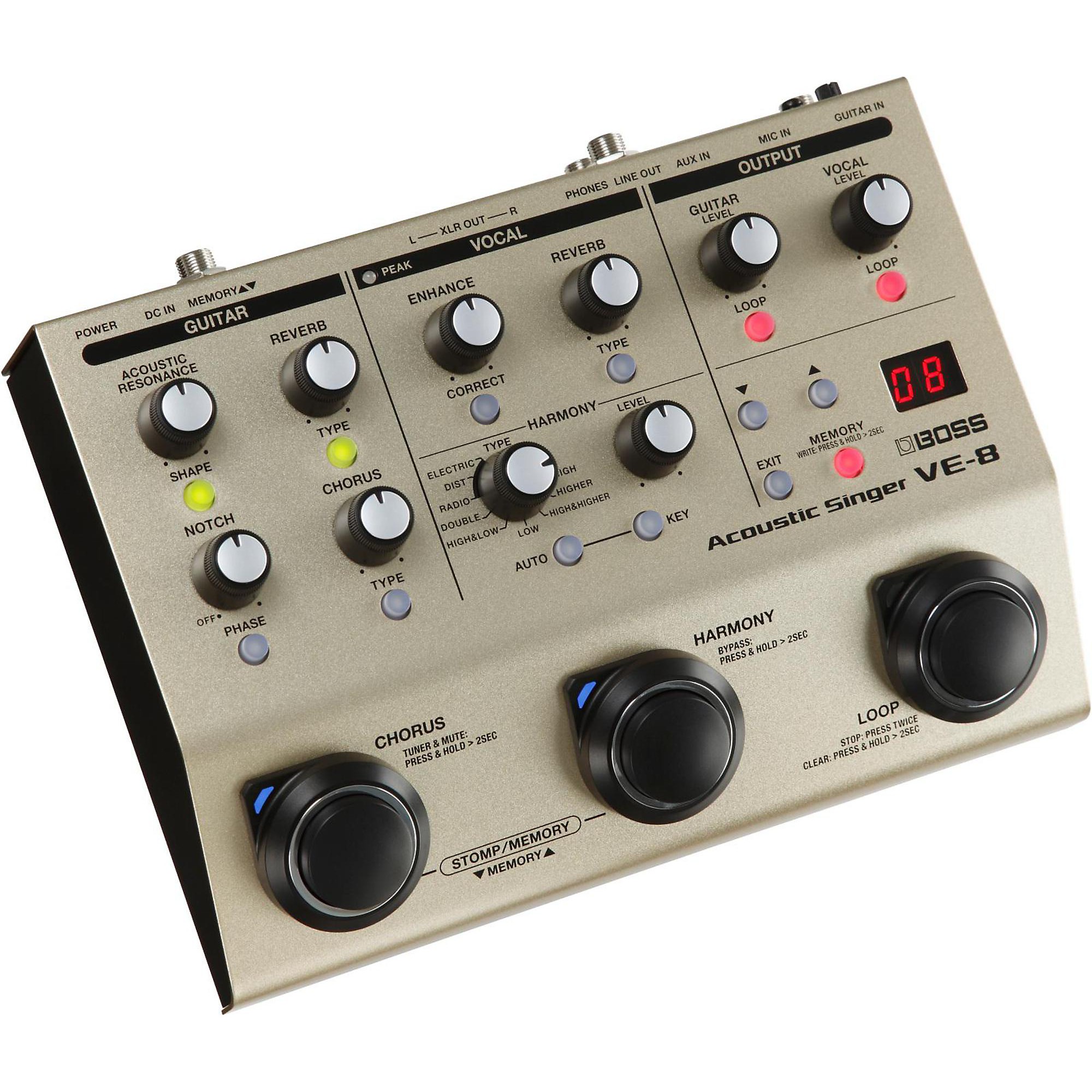 BOSS VE-8 Acoustic Singer マルチエフェクター Amazon.com: BOSS VE-8 Acoustic Singer | Compact All-In-One Preamp