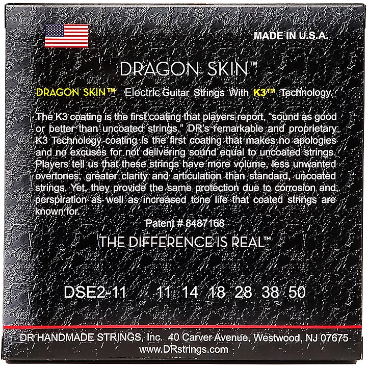 DR Strings Dragon Skin 2 Pack Hard Coated Electric Guitar