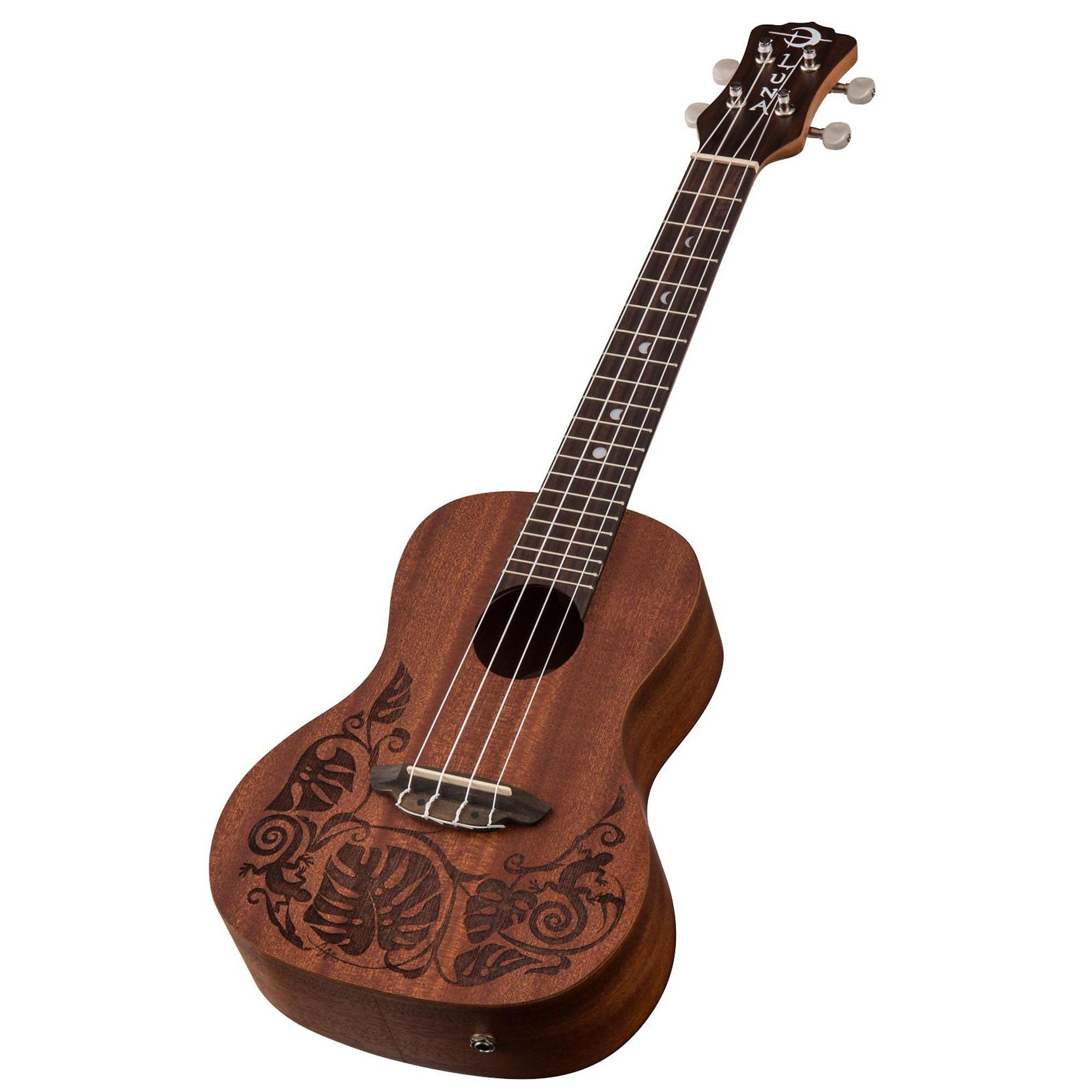 【美品】LUNA UKE TRIBAL6 ルナ ミニギター アメリカ 美品】LUNA UKE TRIBAL6 ルナ ミニギター アメリカ（LUNA