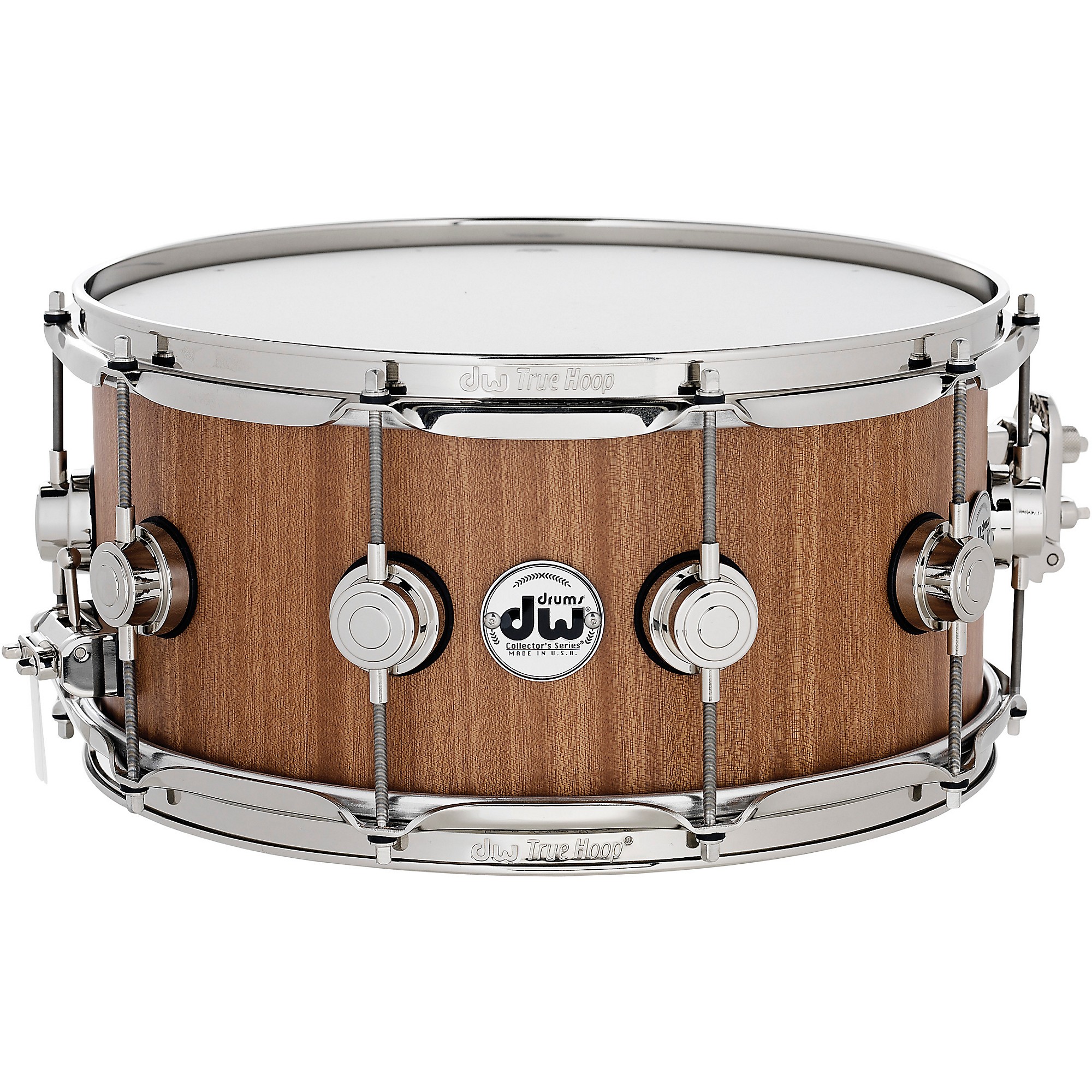 DW Cherry Mahogany Natural Lacquer With Nickel Hardware Snare Drum