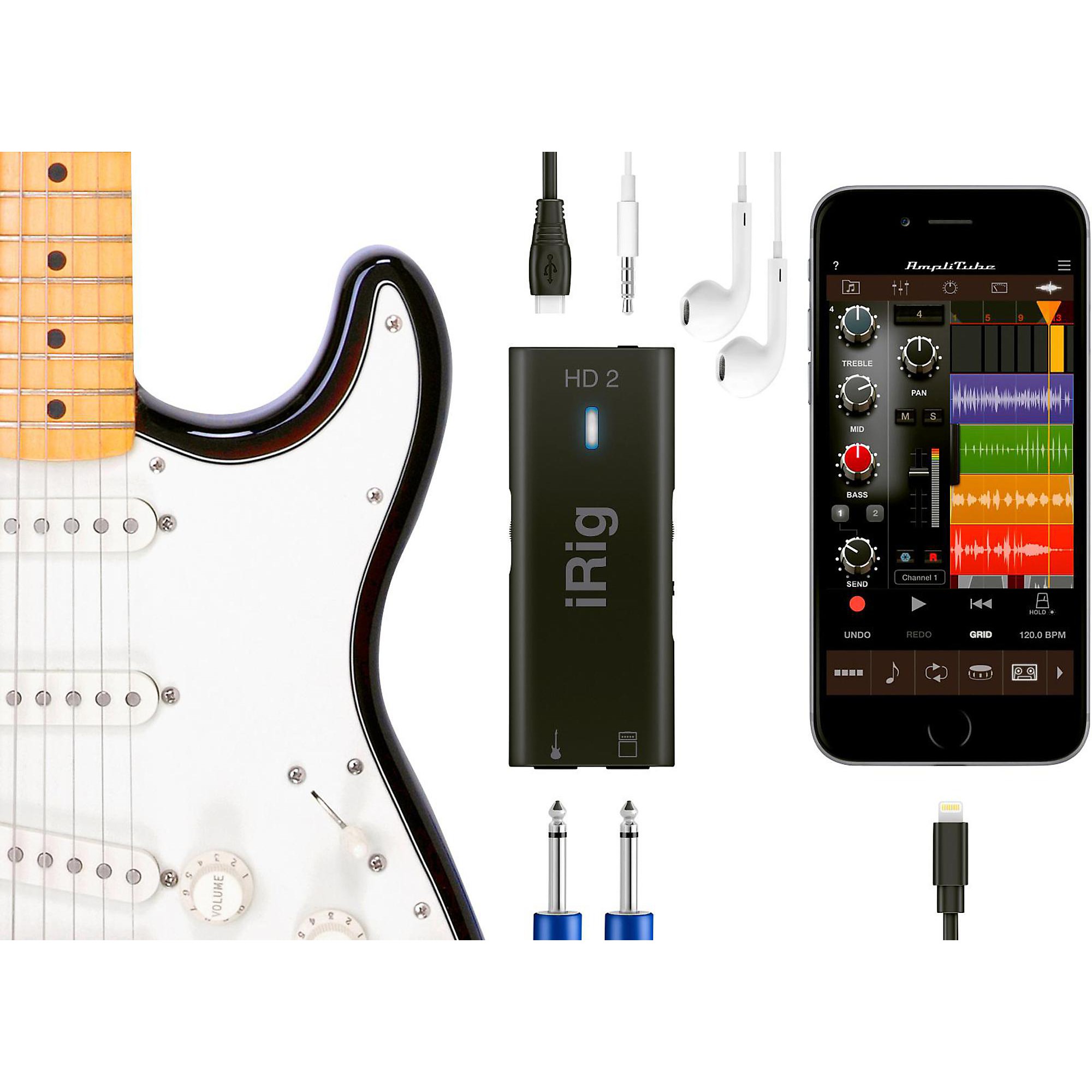 IK Multimedia iRig HD 2 Studio-Quality Guitar Interface for
